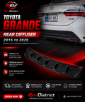 Toyota Grande Rear Diffuser