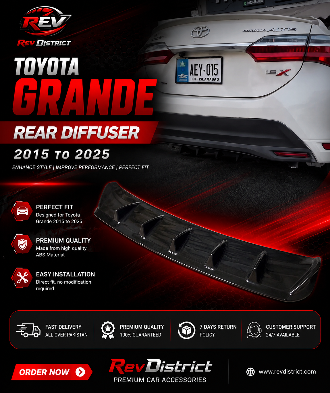 Toyota Grande Rear Diffuser