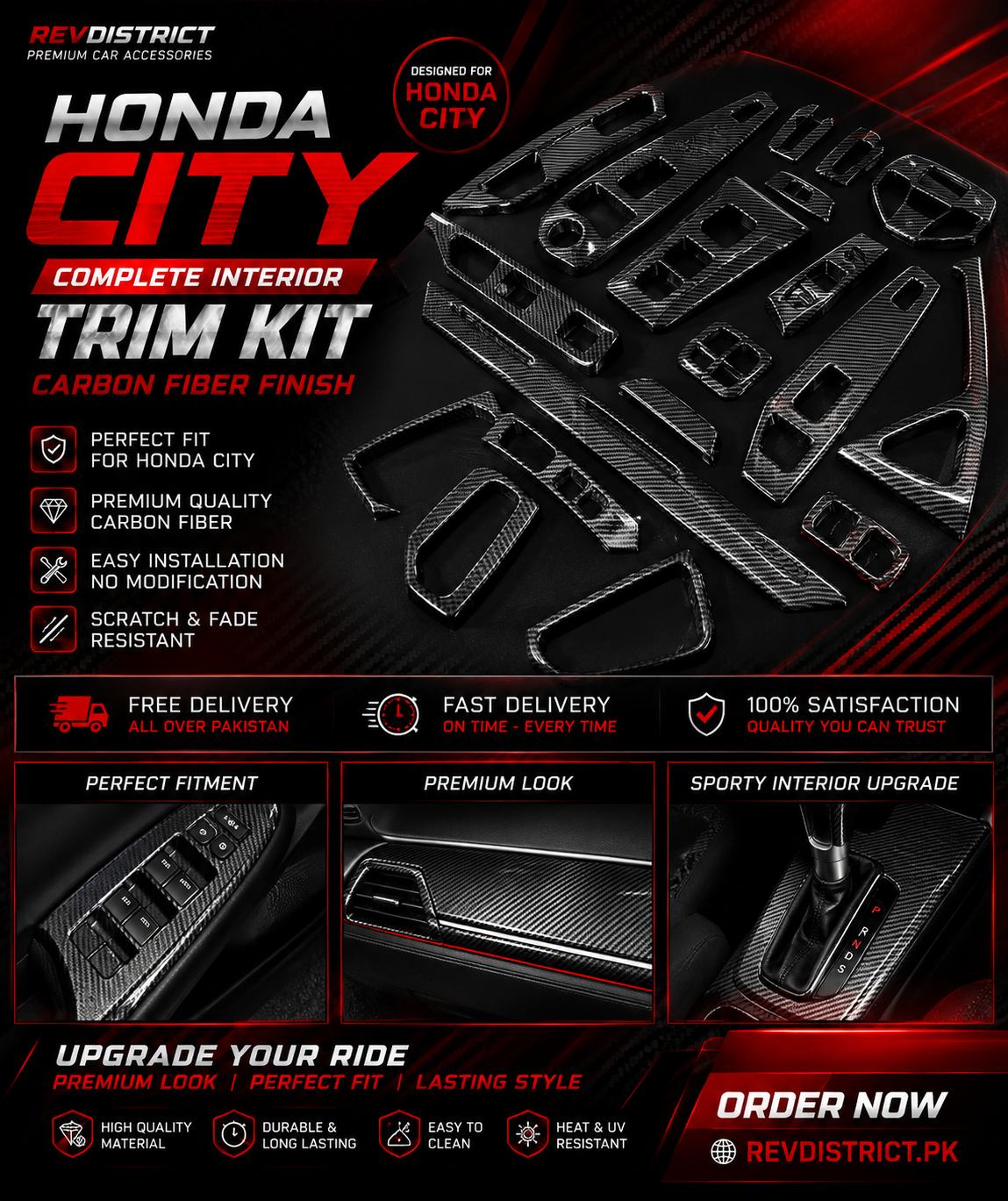 Honda city 2021-2026 interior kit