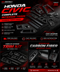 Honda civic interior kit — carbon fiber