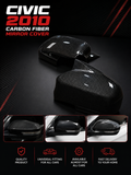 Carbon Fiber Style Side Mirror Covers – Pair