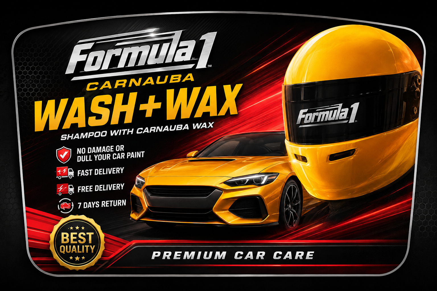Formula 1 Carnauba Wash + Wax Car Shampoo