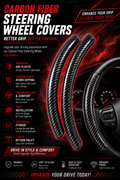 Carbon Fiber Steering Wheel Grip Covers